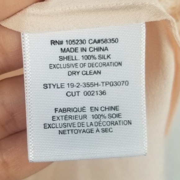 Joie Bernabas Lace Trim Blouse 100% Silk Large - Picture 7 of 9